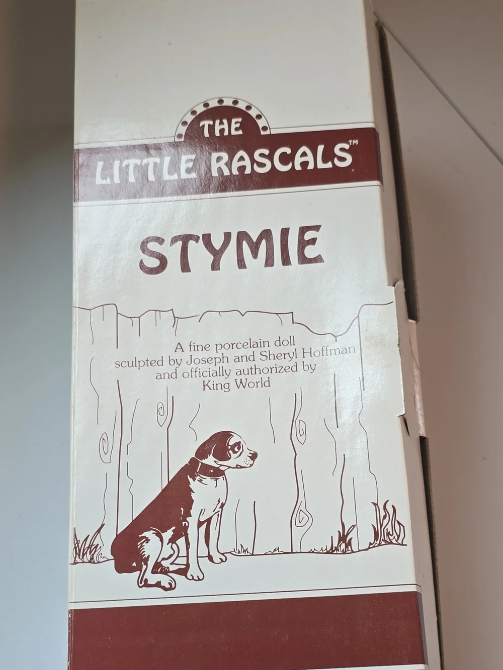 The Little Rascals Stymie Porcelain Doll Box - Brown & White